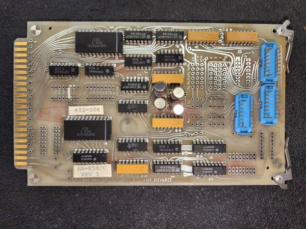 Picture of the top of a IO board from a birds eye view Picture of the top of a IO board from a birds eye view