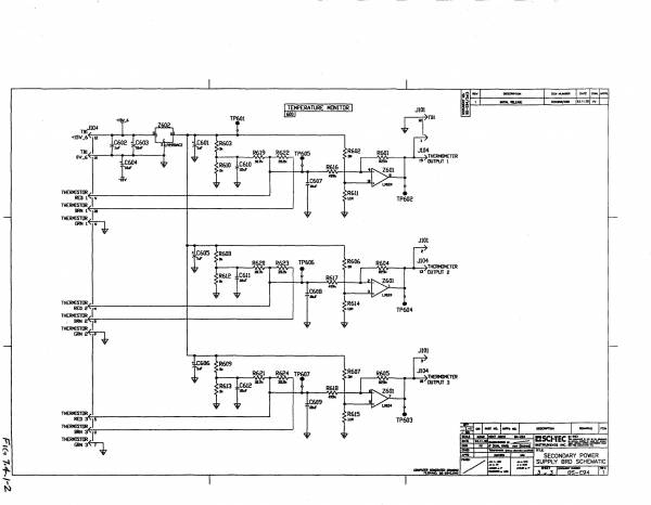 Secondary Power Supply Schematic - Temperature monitoring circuit Secondary Power Supply Schematic - Temperature monitoring circuit