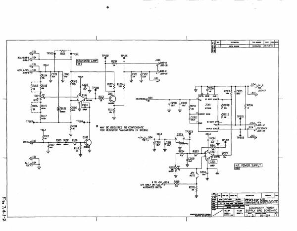 Secondary Power Supply Schematic - High Voltage and Standard Lamp circuit Secondary Power Supply Schematic - High Voltage and Standard Lamp circuit