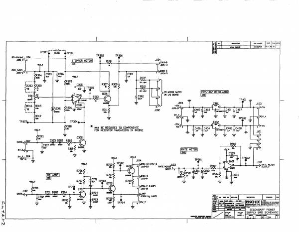 Secondary Power Supply Schematic - Mercury bulb, Stepper motor, and +5V/-8V Regulator circuit Secondary Power Supply Schematic - Mercury bulb, Stepper motor, and +5V/-8V Regulator circuit